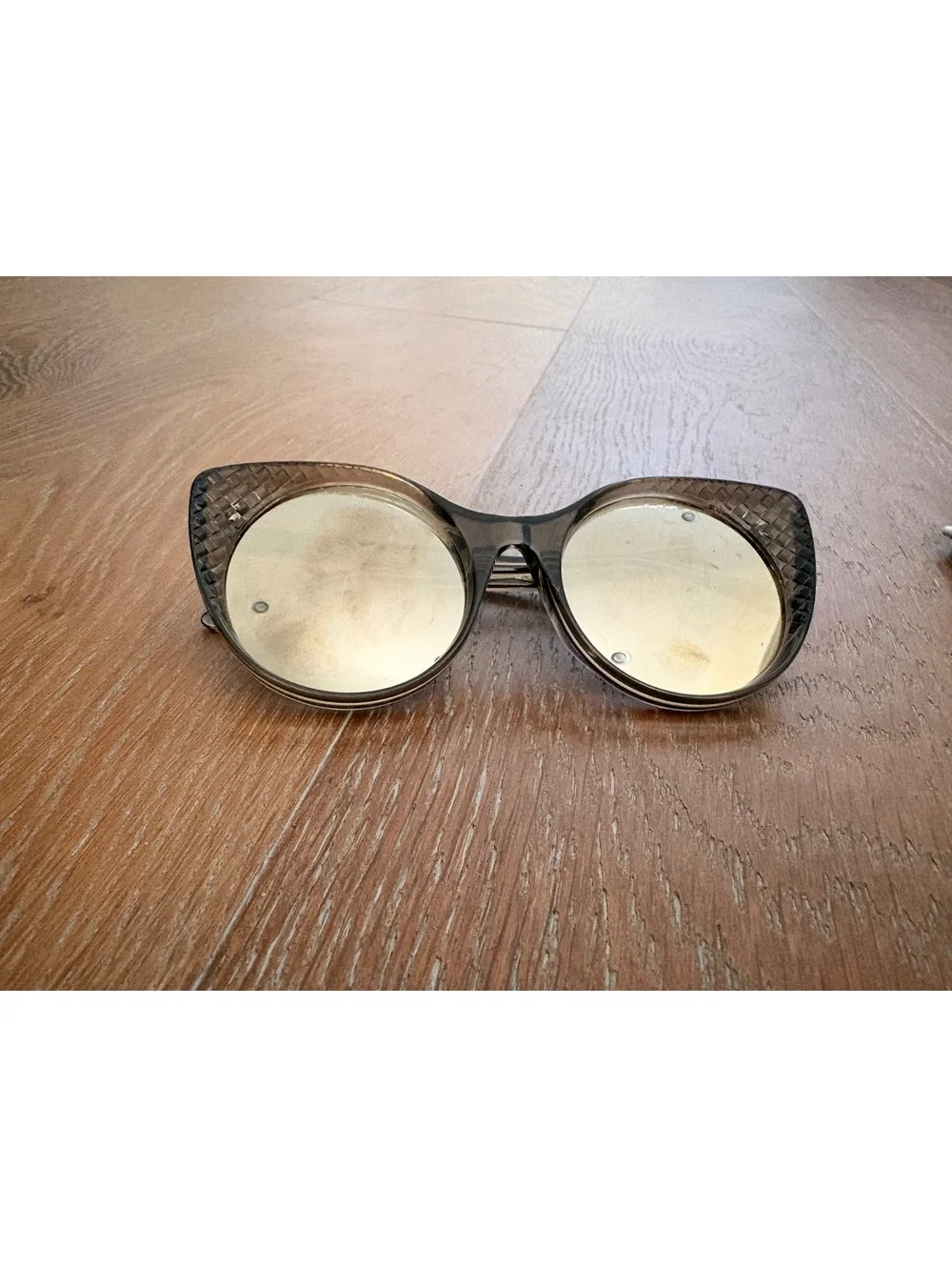Bottega Veneta Brown Sunglasses Woven Frame Vintage Luxury